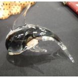 Murano glass bottle nose dolphin