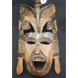 Wooden African Tribal mask H: 36 cm