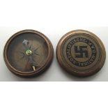 Brass German compass with Swastika