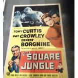 Three vintage boxing one sheet posters World in My Corner 1956, The Square Jungle 1956 and The