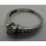 9ct white gold 0.33ct fancy diamond set ring, size L, RRP £1600.00 1.7g