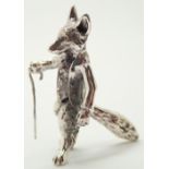 925 silver standing huntsman Fox H: 22 mm