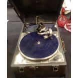 Art Deco clockwork record player by Decca, number Z32195