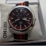 Seiko 5 Sports automatic gents wristwatch with NATO strap, boxed with instructions. Condition