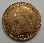 1898 Victoria old head sovereign