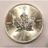 999 Silver 5 dollar Canada Maple Leaf coin 2014