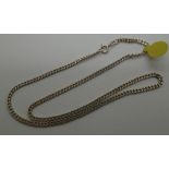 Silver solid link curb chain