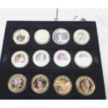 Boxed set of twelve Royal Commonwealth crowns