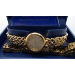 Ladies gold plated Rotary wristwatch with matching bracelet