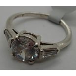 Sterling silver large cubic zirconia solitaire ring by Next size O/P 3.3g