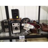 Collection of mixed vintage cameras to include Agfa, Zenith, Coronet D-20, Kodak and Conway, some