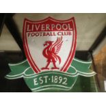 Liverpool FC cast iron sign H: 25 cm Condition Report: We believe this is probably a modern casting.
