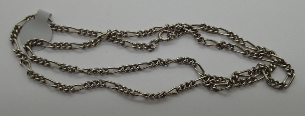 Sterling silver solid link figaro chain