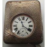 Edinburgh silver Goliath pocket watch holder and Goliath base metal pocket watch by Hamilton and