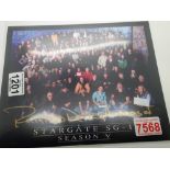 Photograph of StarGate SG1 cast and crew signed by Richard Dean Anderson with CoA from Legends