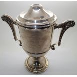 Elkington hallmarked silver trophy with lid assay Birmingham 1850 596g