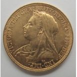 1894 Victoria old head sovereign