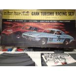 C1964 Revell 1/3 2 scale G Plan Turismo Slot car racing set, complete with Corvette and Ferrari