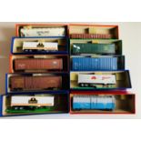 10x HO Scale US Assorted Freight Wagons - Fitted with Kaydee Couplings