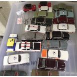 Selection of twenty unboxed diecast cars including Police examples