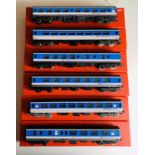 6x Lima OO Gauge NSE Network Southeast Passenger Coaches All in Red Leatherette Boxes !