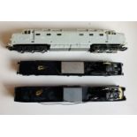 2x Lima OO Gauge Motorised Chassis & 1x Lima OO Gauge Deltic Loco in Plain Grey All Unboxed