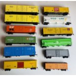 12x HO Scale Assorted Freight Wagons - All Unboxed