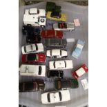Selection of twenty diecast cars including Vanguards and Police examples etc