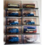 10x Boxed Corgi 1/76 & 1/43 Scale Buses & Vans - All Boxed