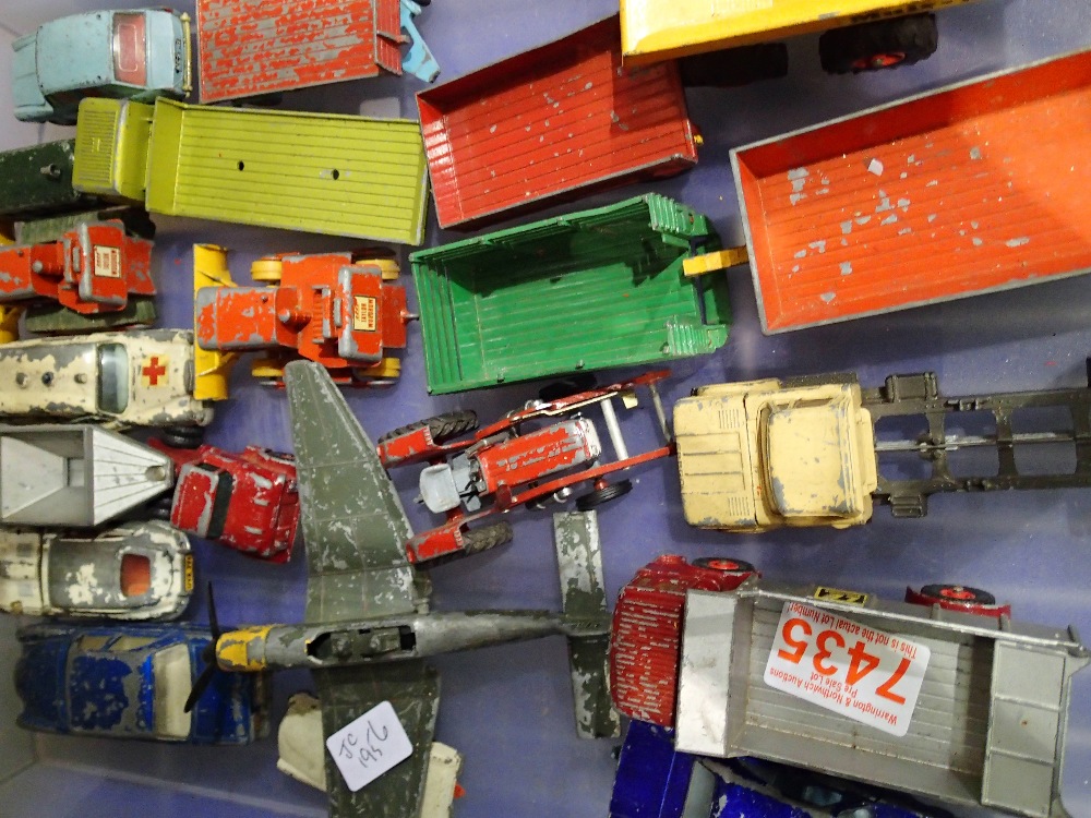 Tray of playworn diecast vehicles