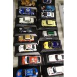 Selection of sixteen diecast rally cars