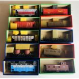 10x HO Scale US Assorted Freight Wagons - Fitted with Kaydee Couplings