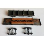 2x Kit Built O Gauge Bolster Wagons - CONDITION REPORT: 1x Wagon requires bogies refitting