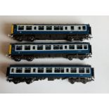Hornby OO Gauge 3 Car DMU BR Blue / Grey Livery Unboxed fitted with Whitemetal Buffers