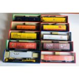 10x HO Scale US Assorted Freight Wagons - Fitted with Kaydee Couplings