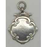 Antique silver Albert chain fob. P&P group 1 (£16 for the first item and £1.50 for subsequent items)