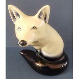 Rare Royal Doulton Fox - Seated - Style 2 in blue flambe glaze. Gloss - 4.5". P&P group 1 (£16 for