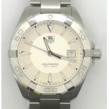 Modern gents Tag Heuer Aquaracer 300m quartz wristwatch with box and papers. Case diameter 41 mm