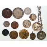 Mixed coins including some silver. P&P group 1 (£16 for the first item and £1.50 for subsequent