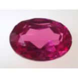 Loose gemstones: large single pink sapphire 16 x 12 mm 2.4g. P&P group 1 (£16 for the first item and