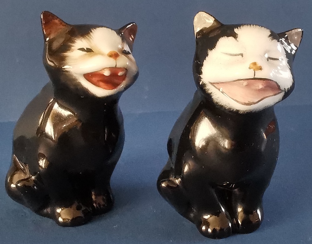 Two Royal Doulton 'Lucky' Black Cats - No. K12 in gloss 2.75". P&P group 1 (£16 for the first item