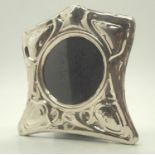 925 Silver faced Art Nouveau type photograph frame. Assay Birmingham undated maker RH H: 8 cm, no