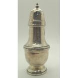 Hallmarked silver sugar sifter assay Birmingham 1960 H: 16 cm, maker JP/JF 118g. P&P group 1 (£16