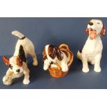 Three Royal Doulton Dogs to include : Character Dog Yawning - HN1099 in gloss - 4". Character Dog