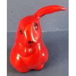 Royal Doulton Lop Eared Rabbit No. 1165 in red flambe glaze - gloss 2.5". P&P group 1 (£16 for the