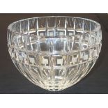 Waterford Marquis cut and etched glass centre bowl, D: 20 cm, H: 15 cm. P&P group 2 (£20 for the