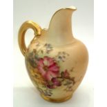 Royal Worcester blush ivory painted jug H: 13 cm. P&P group 1 (£16 for the first item and £1.50
