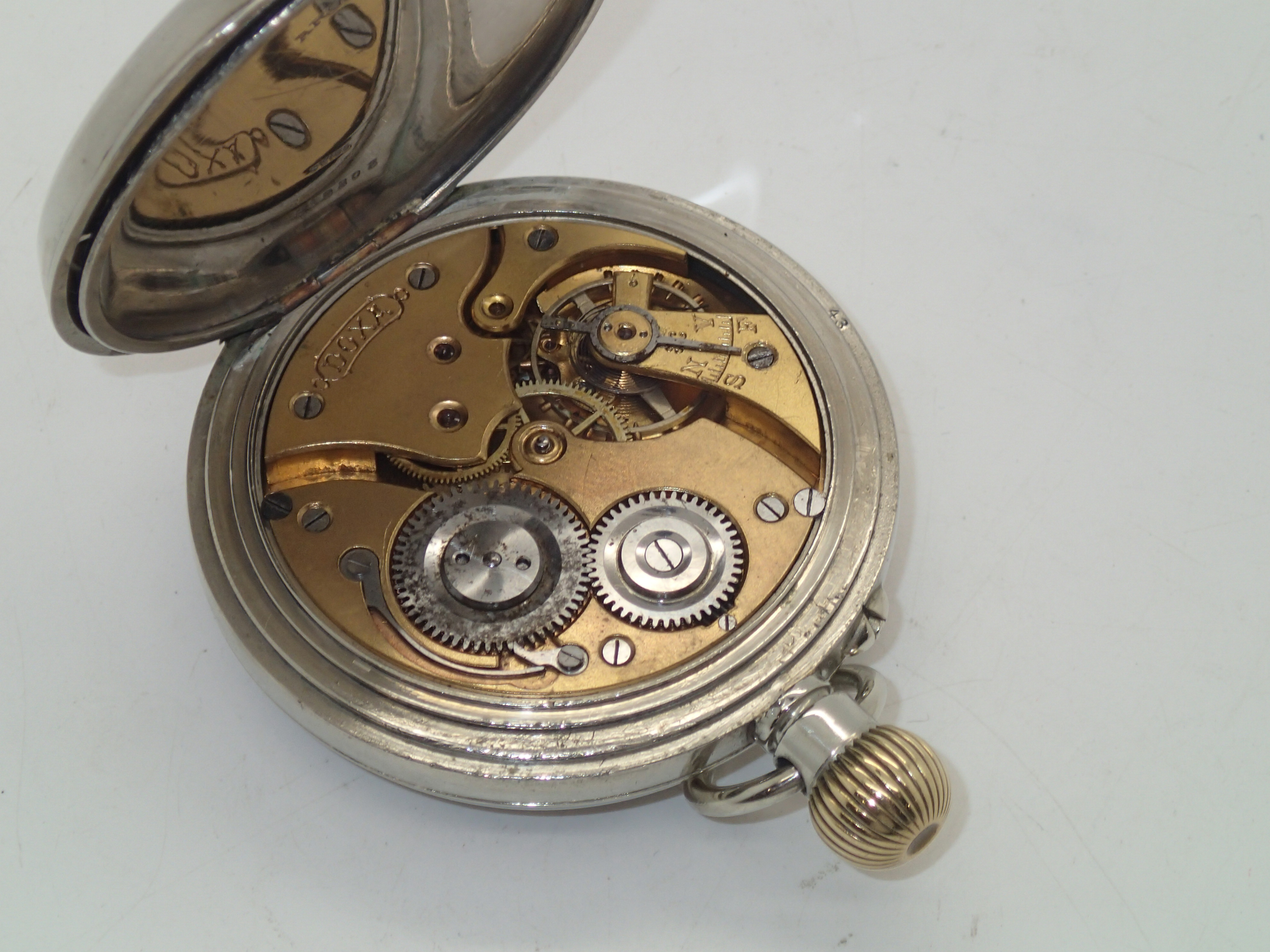 Goliath crown wind pocket watch by City Jewellery Co Baxter Gage Doncaster in a stand case. P&P - Image 2 of 2