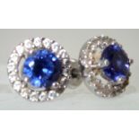 Silver tanzanite earrings. P&P group 1 (£16 for the first item and £1.50 for subsequent items)