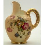 Royal Worcester blush ivory jug model no. 1094, H: 14 cm. P&P group 1 (£16 for the first item and £